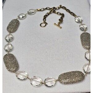Roni Blanshay crystal-studded, oval beads necklace